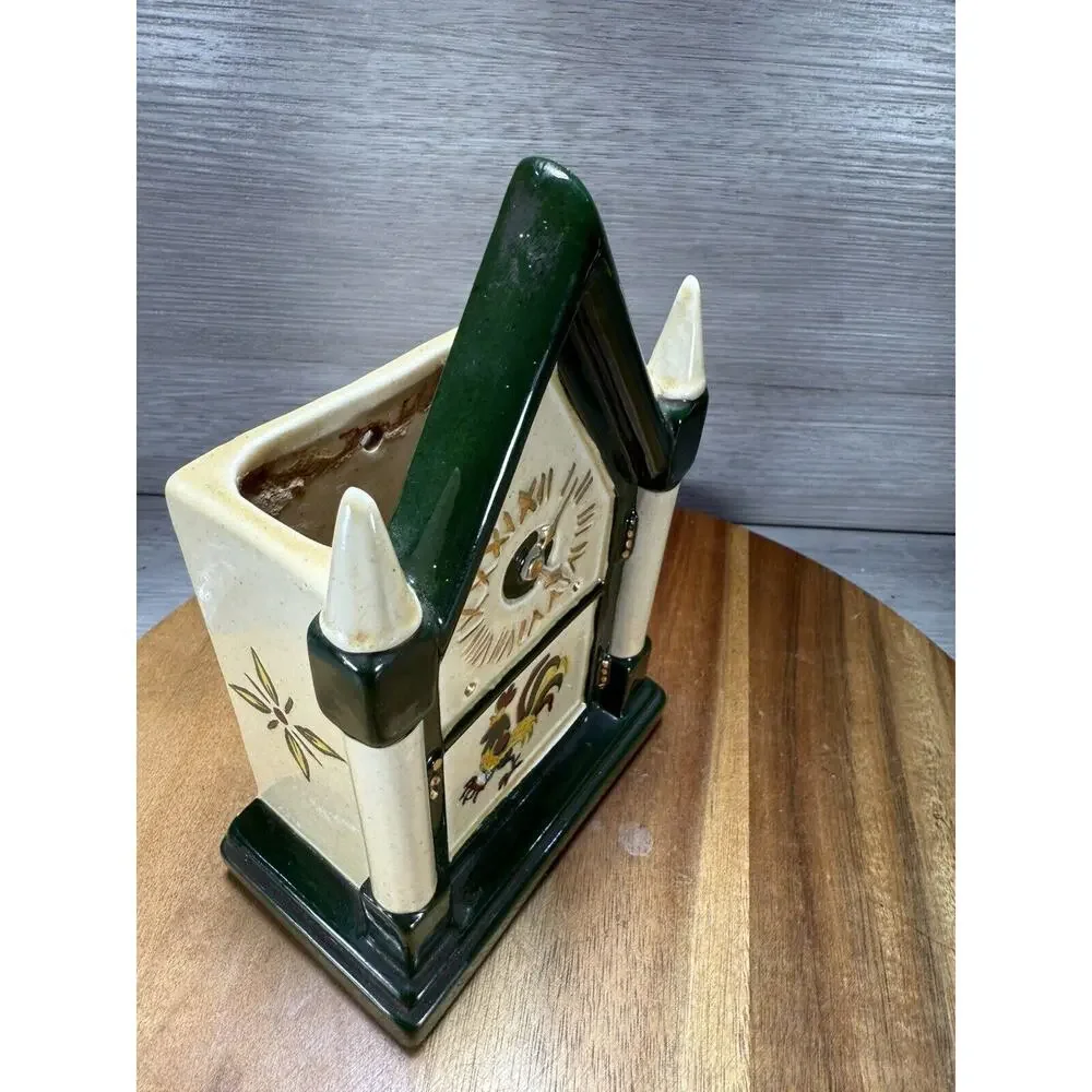 Metlox Poppytrail Green HOMESTEAD PROVINCIAL Steeple Clock